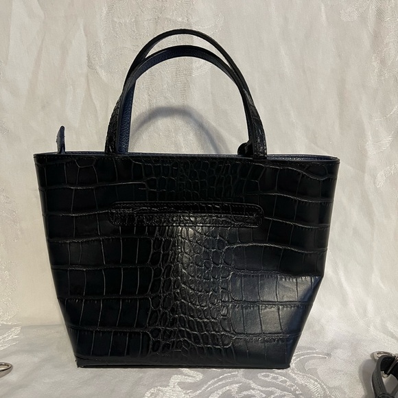 Brighton “Janette” leather mini tote bag “Noir Jardin” with butterflies - Picture 4 of 8